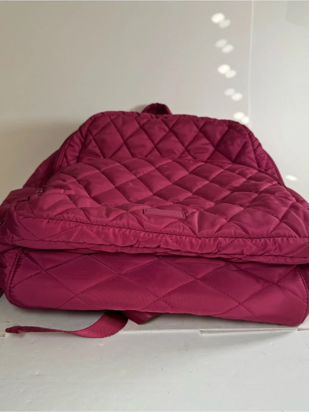 Vera Bradley Ultralight Backpack Cabernet With Floral Lining 15